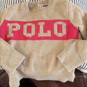Polo Tan and Pink Sweater
